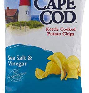 Cape Cod Kettle Cooked Potato Chips- Satisfying, All Natural and Kettle Cooked 8 oz. Bags