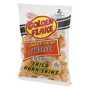 Golden Flake Snack Foods Sweet Heat Barbecue Flavored Fried Pork Skins 3.25 oz. Bag