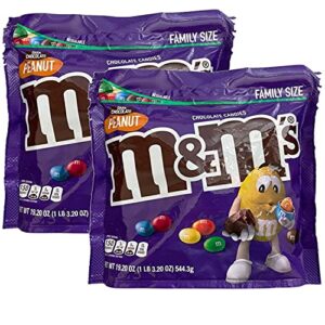 M&M's Family Size Candy, Dark Chocolate/Peanut, 19.2 Ounce