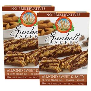 Sunbelt Bakery Almond Sweet & Salty Chewy Granola Bars, 10 Bars In Each Box, No Preservatives