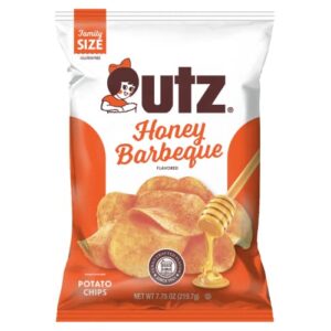 Utz Honey Barbeque Potato Chips Family Size Bags